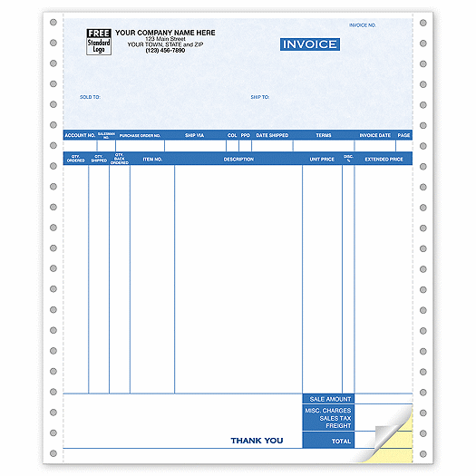 Continuous Invoice Parchment