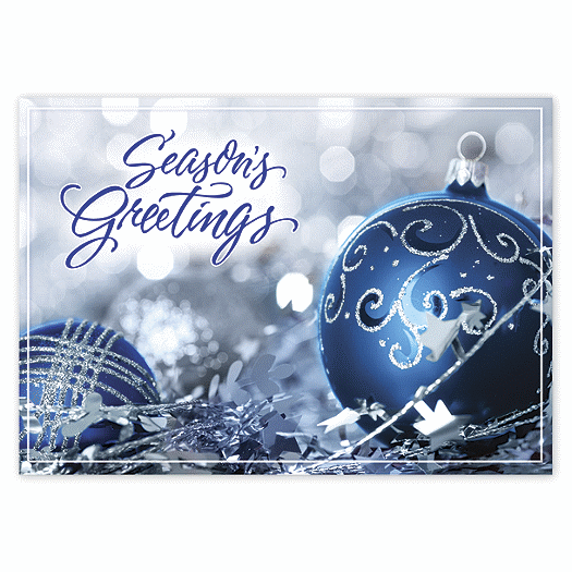 Nestled In Silver Holiday Cards