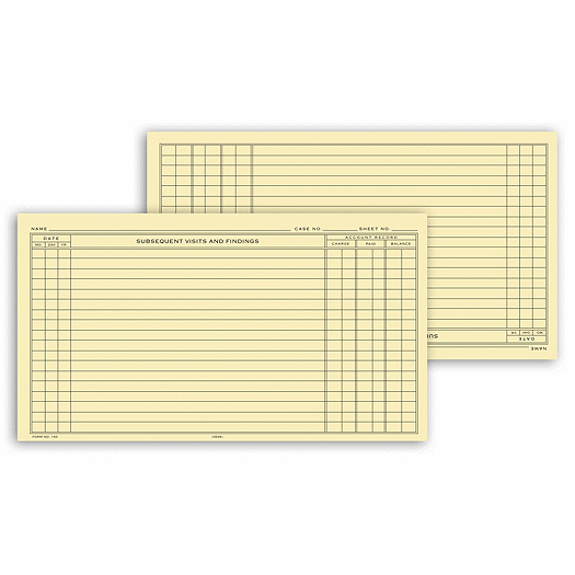 Continuation Exam Records, Single Sheet