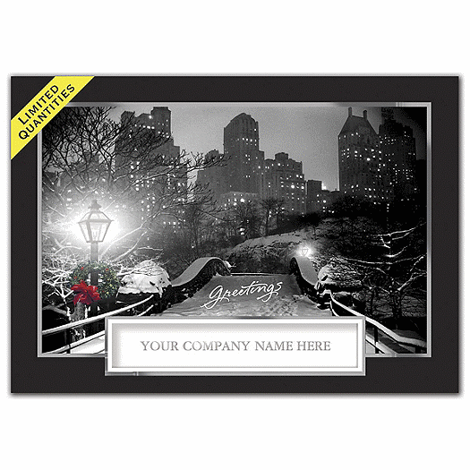 Wintry Cityscape Holiday Cards
