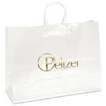 Aubrie White Gloss Shopper Bag