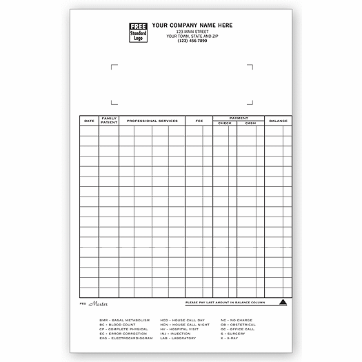 Pegmaster Check Cash Ledger Cards