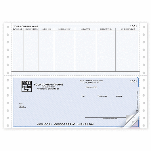 Continuous Bottom Accounts Payable Check