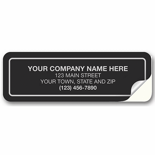 Tuff Shield Weatherproof Labels, Black Poly Film
