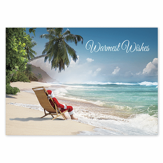 Coastal Santa Holiday Cards