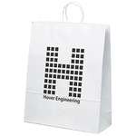Stephanie White Kraft Paper Shopper Bag