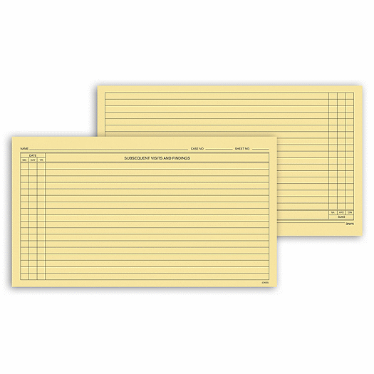 Continuation Exam Records, Single Sheet