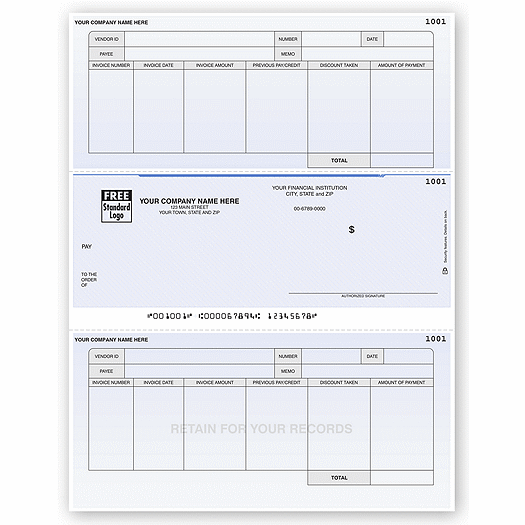 Laser Middle Accounts Payable Check