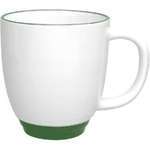 White Heartland Bistro Mug with Color Trim - 14oz