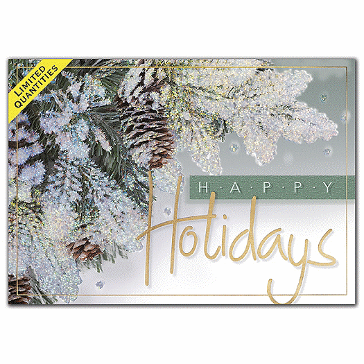 Evergreen & Gold Holiday Cards