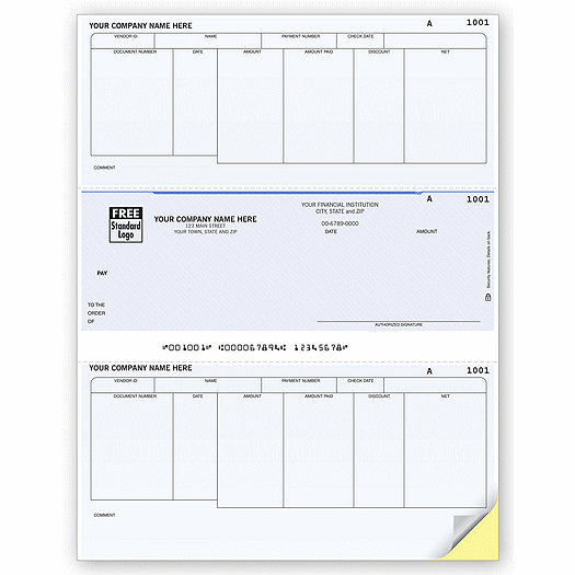 Laser Middle Accounts Payable Check