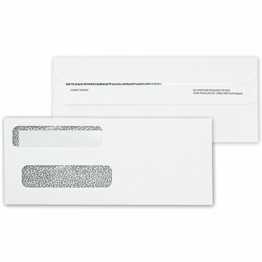 Double Window Confidential Envelope, Self-Seal