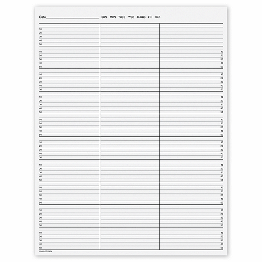 Appointment List -3 Column 10 Min w/o hours