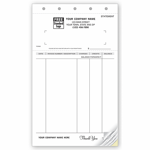 Statements - Classic Unlined with Ledger Card