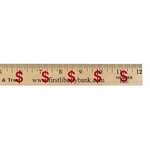 Dollar Sign/Financial Background Rulers - Clear Lacquer Finish