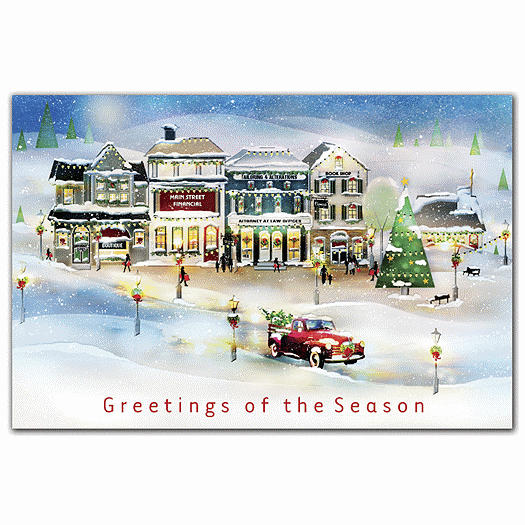 Vintage Village Holiday Postcards