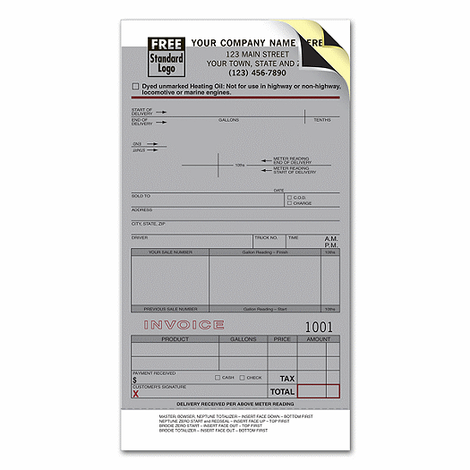 Fuel Meter Tickets with Carbons