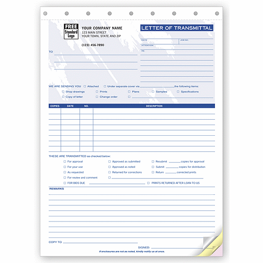 Letters of Transmittal