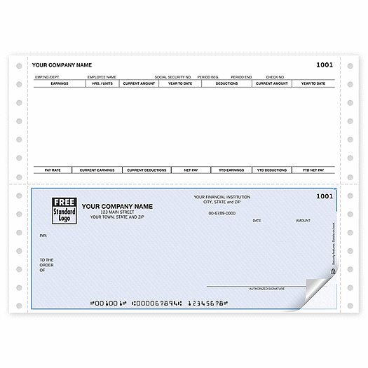 Continuous Bottom Payroll Check