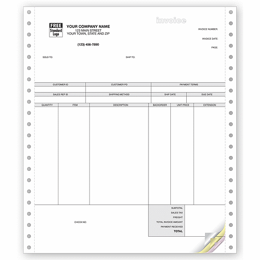Product Invoices, Continuous, Classic