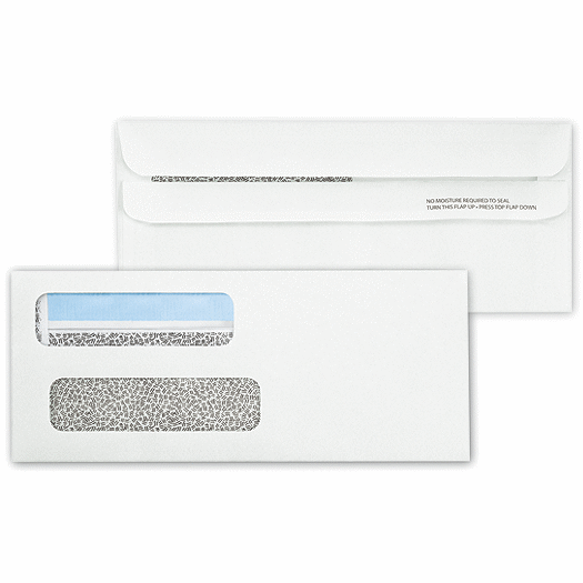 Double Window Envelope Self Seal 8 5/8 x 3 5/8