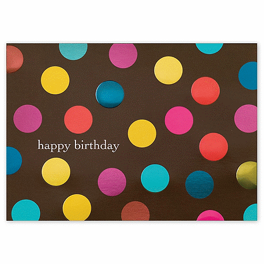 Polka-Dots Happy Birthday Cards