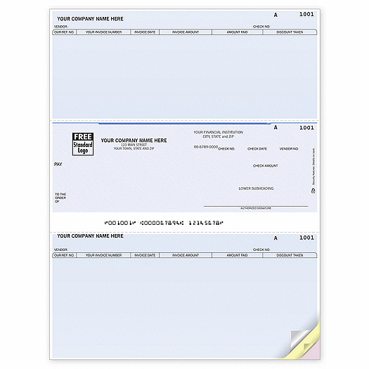 Laser Middle Accounts Payable Check