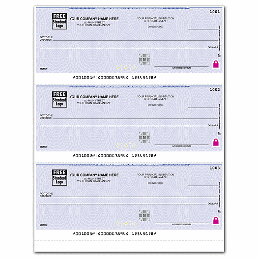 Deluxe High Security 3/Pg Laser Check