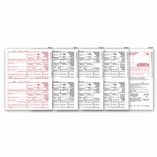 2020 Laser 1099-R Set, 6-part