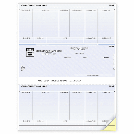 Laser Middle Accounts Payable Check