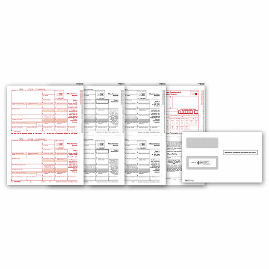 2020 Laser 1099-MISC Income Set & Envelope Kit, 3-part