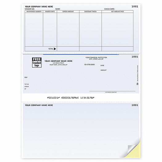 Laser Middle Checks, Accounts Payable, ACCPAC Compatible