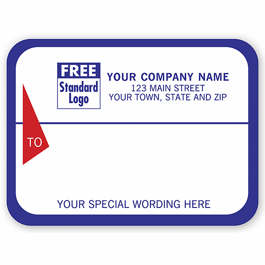 Mailing Labels, Rolls, White w/ Blue Borders