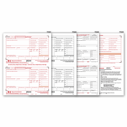 2020 Laser W-2 Set, 6-part, Chase Premium