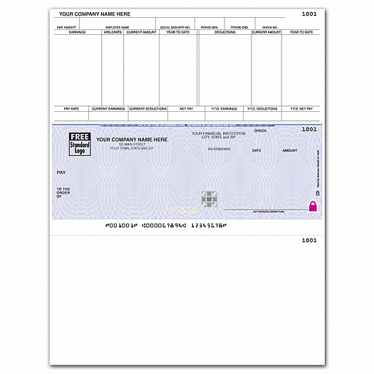 Deluxe High Security Laser Mid Check