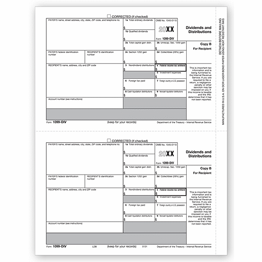 2020 Laser 1099-DIV Income, Recipient Copy B