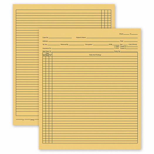 General Patient Exam Records,Folder Style