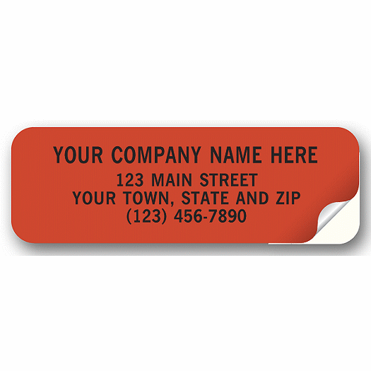 Fluorescent Orange Label