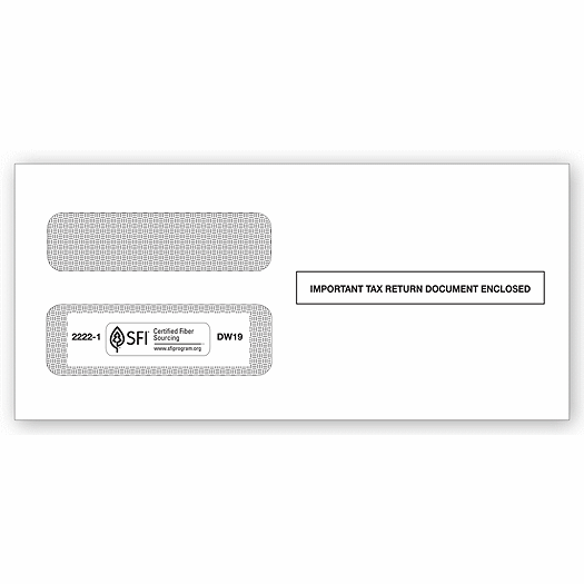 2020 1099 Double-Window Envelope