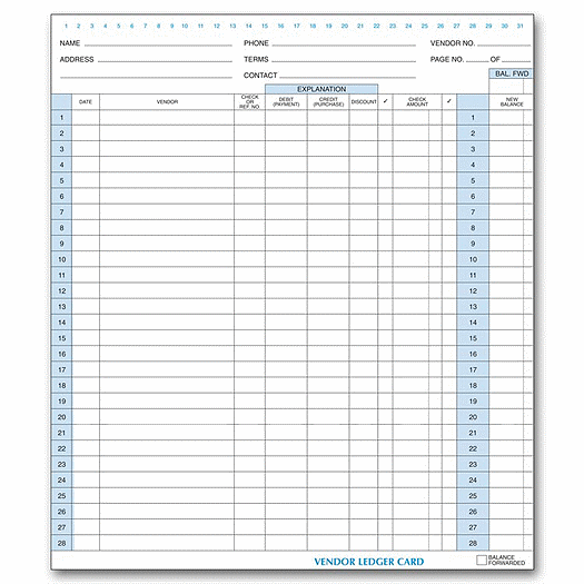 A/P Vendor Ledger