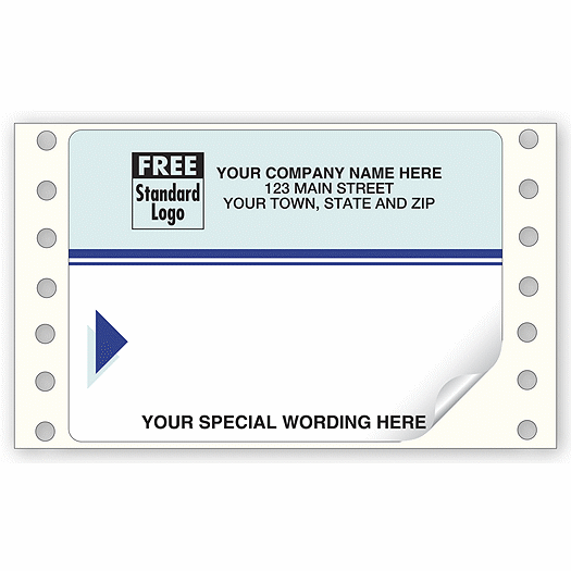Blue Continuous Mailing Label 4 X 2 7/8