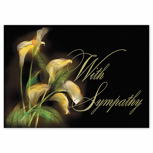 Illuminating Lilies Sympathy Cards