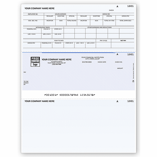 Laser Middle Payroll Check