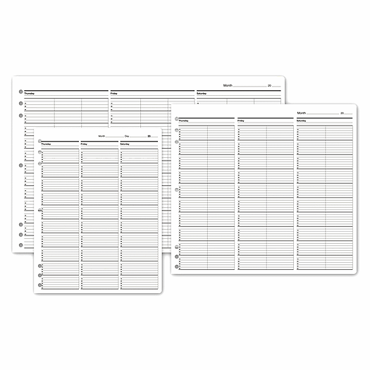 TimeScan Undated Appointment Sheets 4 Col 10 Min