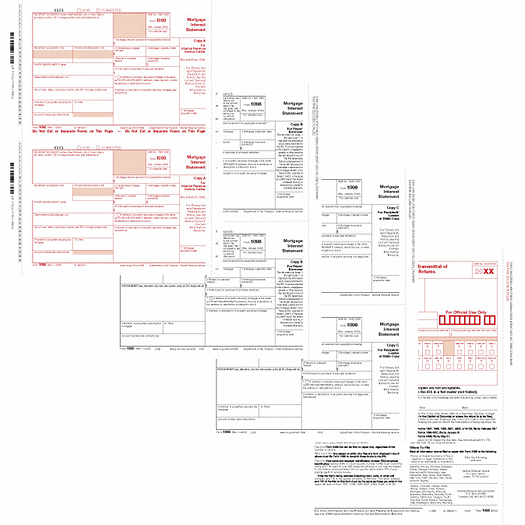 2020 2-Up Laser 1098 Mortgage Interest Set 3 Part