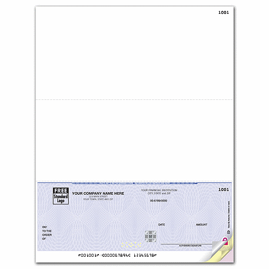 Deluxe High Security Laser Bottom M/P Check 7.5 Voucher