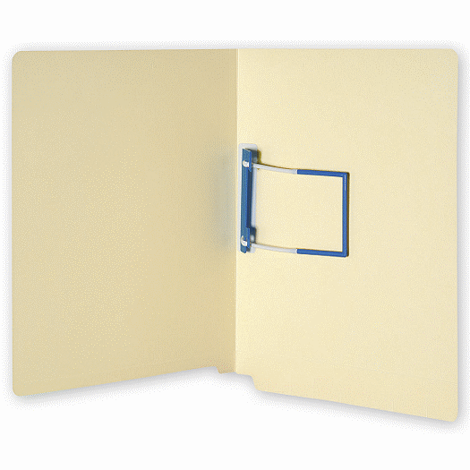 Medi-Clip Fastener End Tab Folders, Manila, Full-Cut, 14pt
