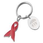 Red Awareness Ribbon Keyholder