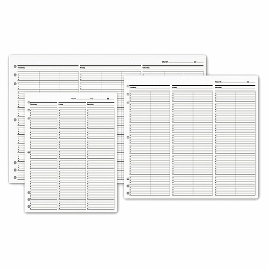 Timescan Undated Appointment Sheets 3 Col 10 Min