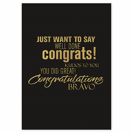 Real Deal Congratulations Cards